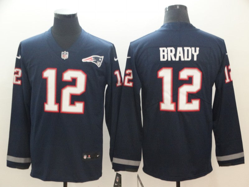 Men's New England Patriots Tom Brady #12 Navy Game Player jersey