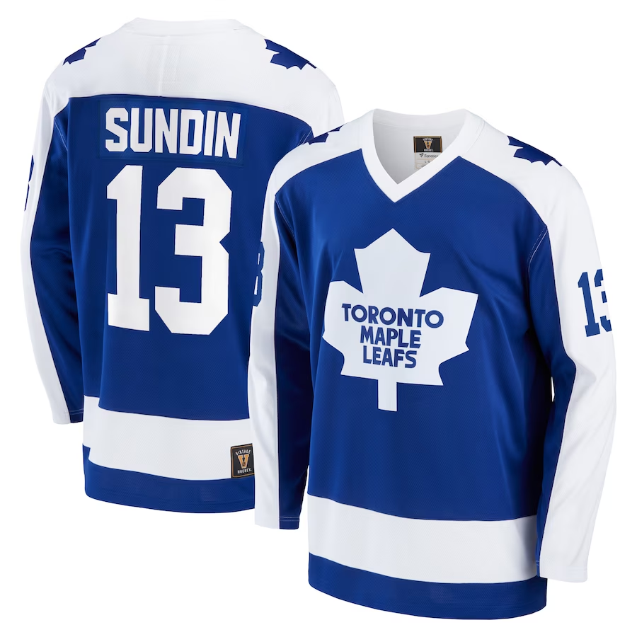 Men's Toronto Maple Leafs Mats Sundin #13 Blue Player Game jersey