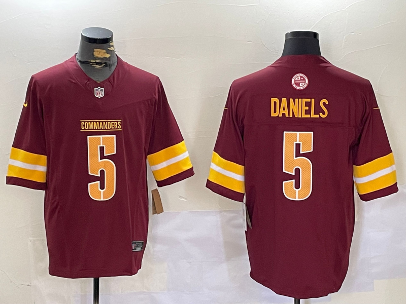 Men's Washington Commanders Jayden Daniels #5 Burgundy Player jersey