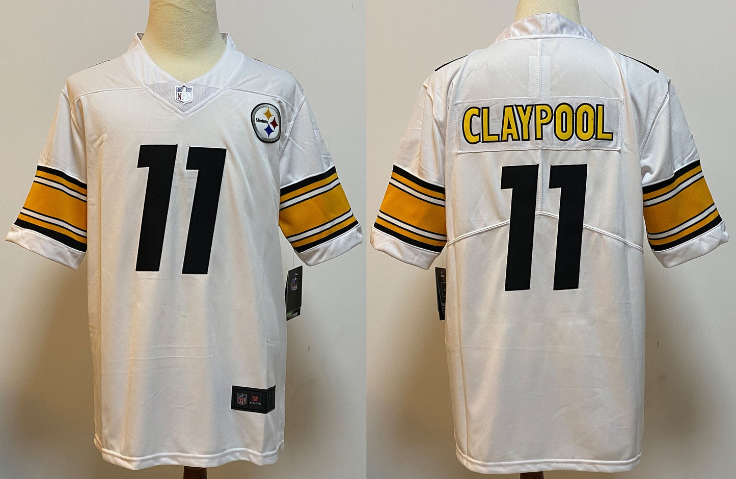 Men's Pittsburgh Steelers Chase Claypool #11 White Player Game jersey