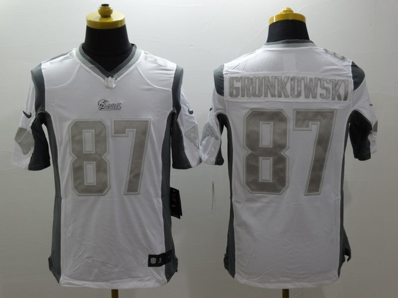 Men's New England Patriots Rob Gronkowski #87 White Player Game jersey