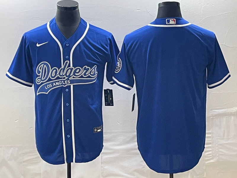 Men's Los Angeles Dodgers Royal Blank jersey Joint Edition