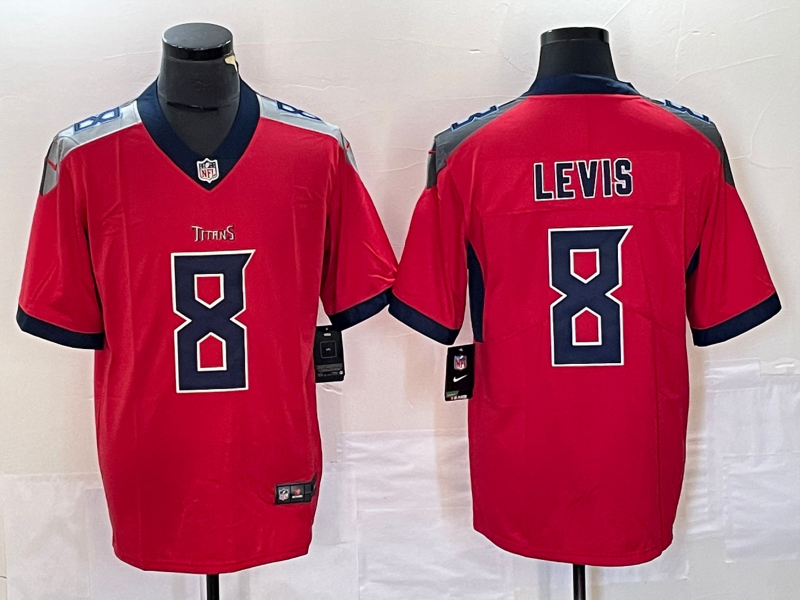 Men's Tennessee Titans Will Levis #8 Red Inverted Legend jersey
