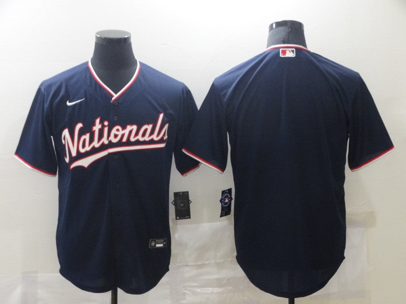 Men's Washington Nationals Navy Alternate Replica Blank jersey