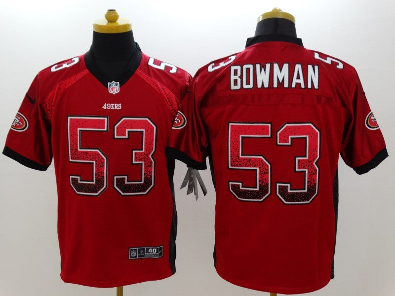 Men's San Francisco 49ers Navoro Bowman #53 Red Game Player jersey