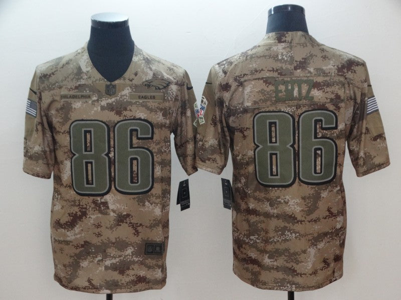 Men's Philadelphia Eagles Zach Ertz #86 Camouflage Game jersey