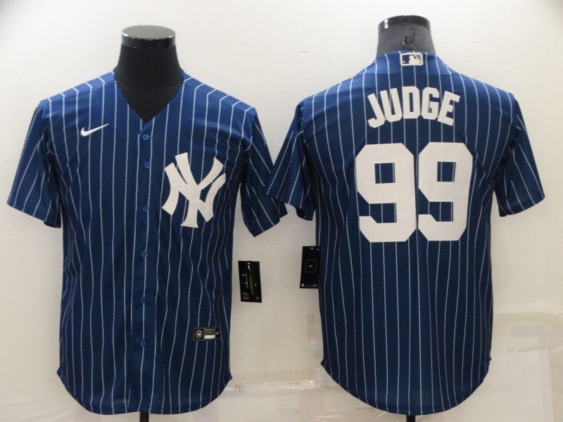 Men's New York Yankees Aaron Judge #99 Blue Replica Baseball jersey
