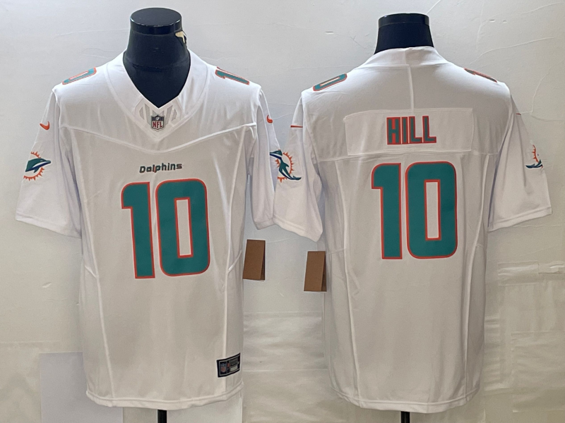 Men's Miami Dolphins Tyreek Hill #10 White Game jersey