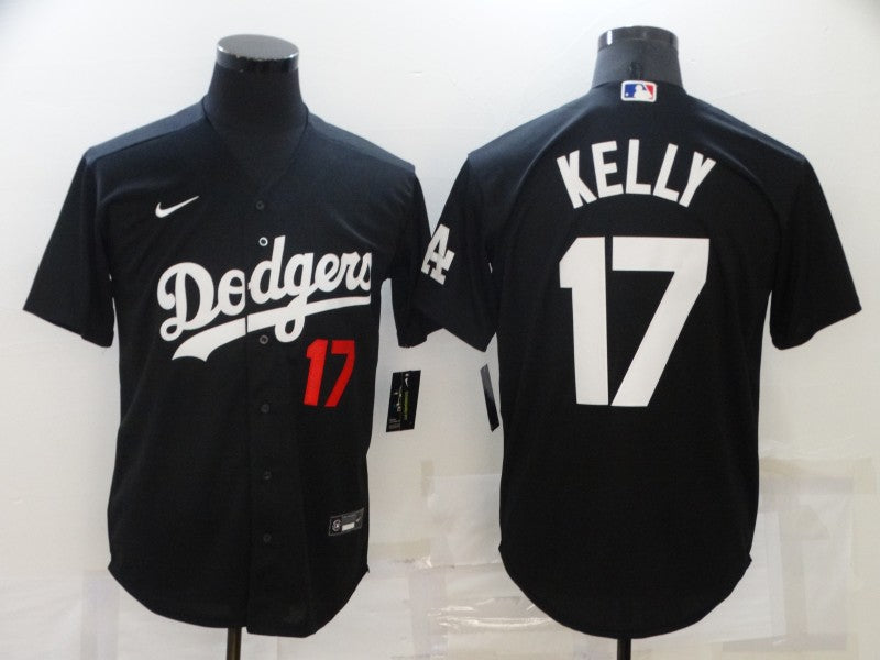Men's Los Angeles Dodgers Joe Kelly #17 Black Stitched jersey
