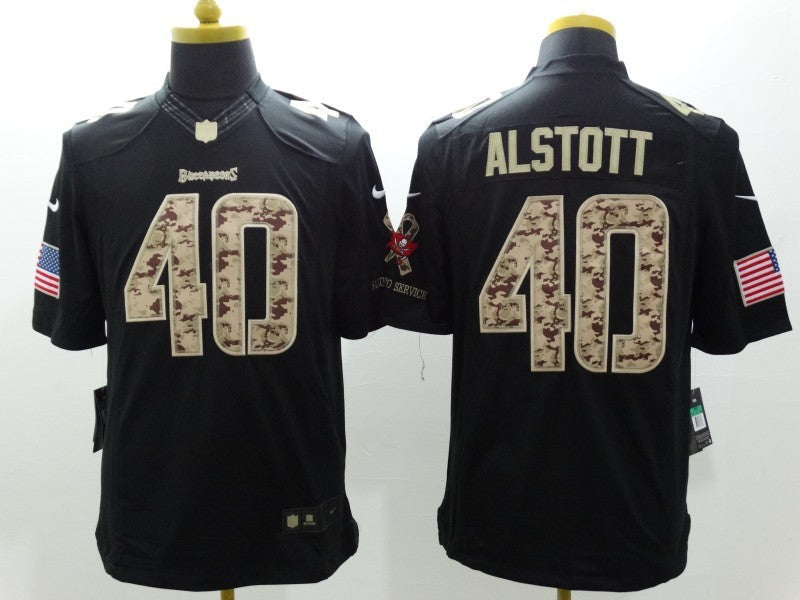 Men's Tampa Bay Buccaneers Mike Alstott #40 Black Game Player jersey