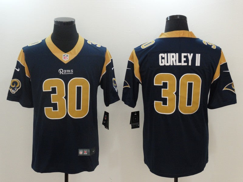 Men's Los Angeles Rams Todd Gurley II #30 Navy Game jersey