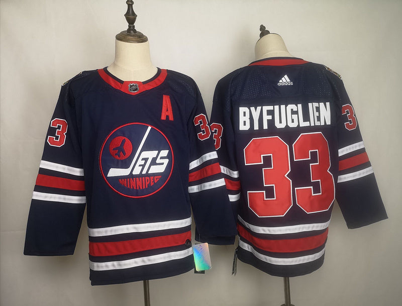 Men's Winnipeg Jets Dustin Byfuglien #33 Navy Home Breakaway Player jersey