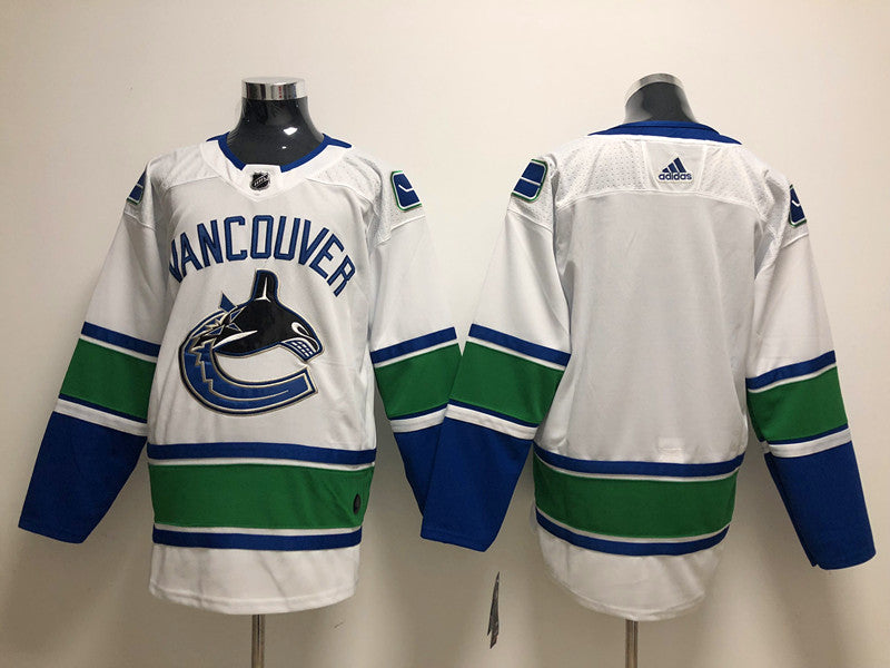 Men's Vancouver Canucks White Away Breakaway Blank jersey