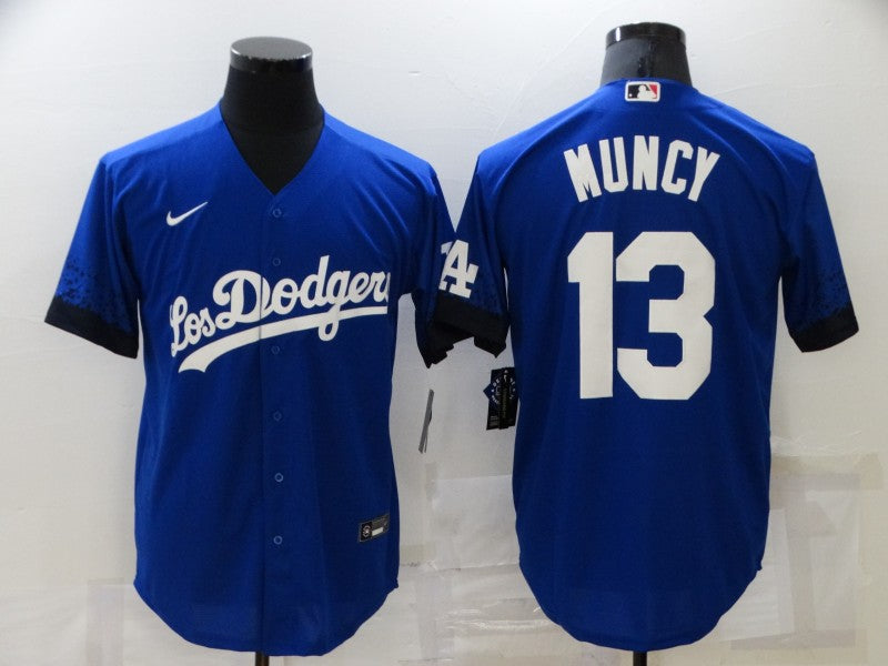 Men's Los Angeles Dodgers Max Muncy #13 Blue Stitched jersey