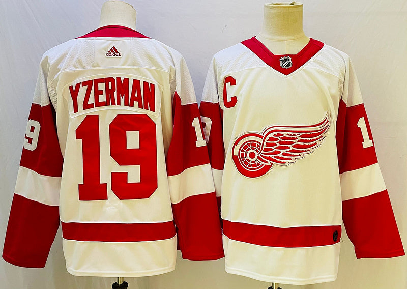 Men's Detroit Red Wings Steve Yzerman #19 White Player jersey