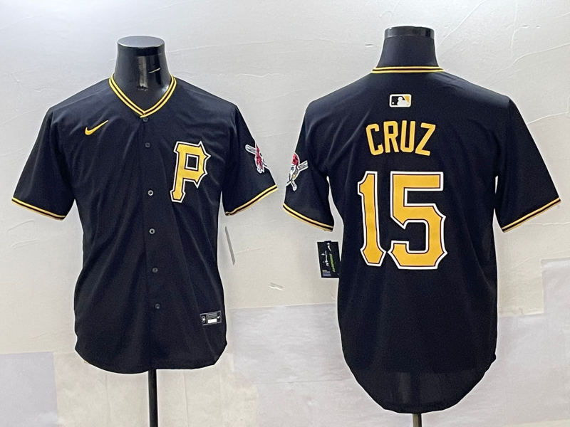 Men's Pittsburgh Pirates Oneil Cruz #15 Black Limited Player Jersey