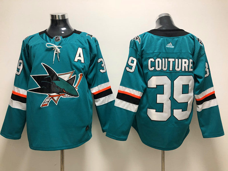 Men's San Jose Sharks Logan Couture #39 Teal Breakaway Player jersey