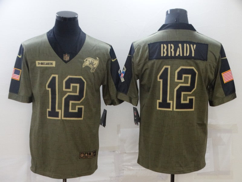 Men's Tampa Bay Buccaneers Tom Brady #12 Brown Game Player jersey
