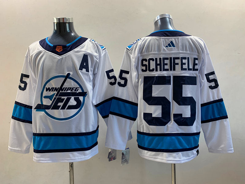 Men's Winnipeg Jets Mark Scheifele #55 White Home Breakaway Player jersey