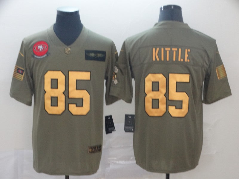 Men's San Francisco 49ers George Kittle #85 Brown Game Player jersey