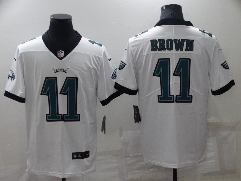 Men's Philadelphia Eagles A.J. Brown #11 White Game jersey