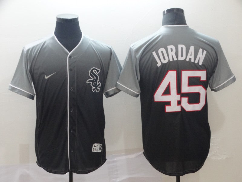 Men's Chicago White Sox Michael Jordan #45 Gray Fashion Stitched jersey
