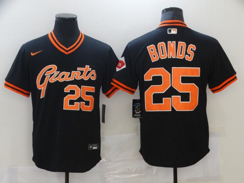 Men's San Francisco Giants Barry Bonds #25 Black Replica Player jersey