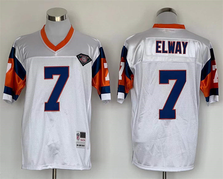 Men's Denver Broncos John Elway Mitchell & Ness White Legacy Replica jersey