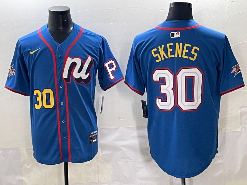 Men's National League Paul Skenes #30 Blue 2025 All-Star Edition Limited Player Jersey