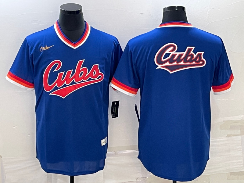 Men's Chicago Cubs Royal Road Cooperstown Collection Team jersey