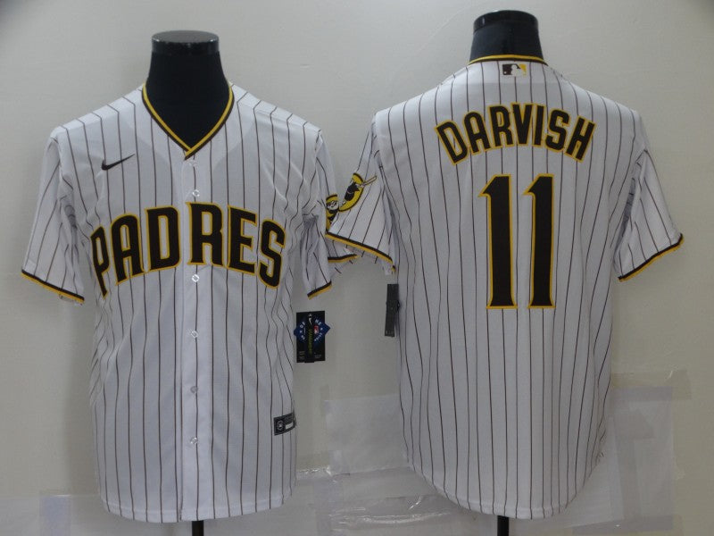 Men's San Diego Padres Yu Darvish #11 White Stitched jersey