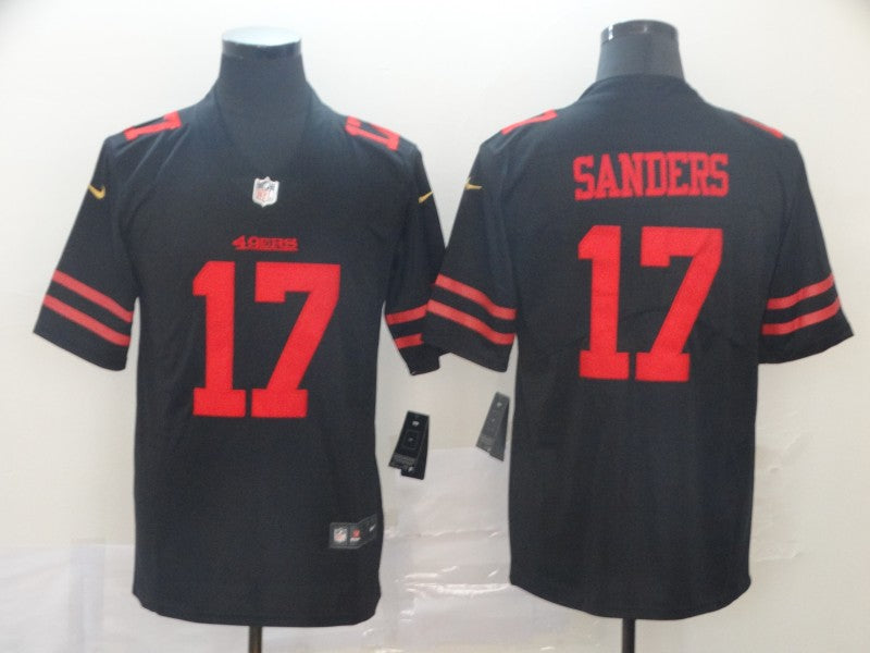 Men's San Francisco 49ers Emmanuel Sanders #17 Black Game jersey