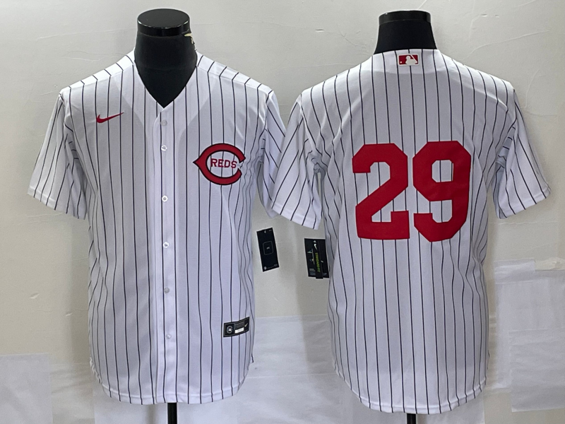 Men's Cincinnati Reds TJ Friedl #29 White 2022 MLB at Field of Dreams Game Authentic Player jersey