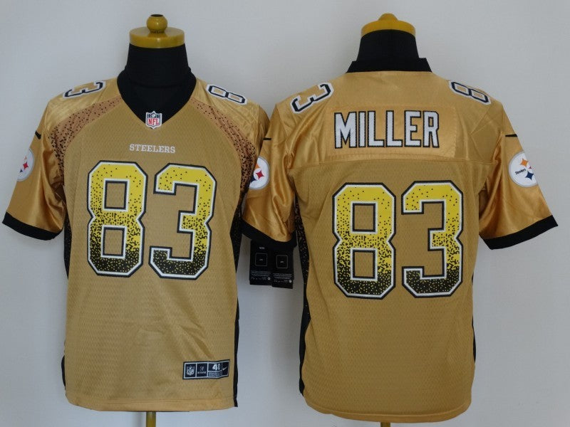 Men's Pittsburgh Steelers Heath Miller #83 Gold Game Player jersey