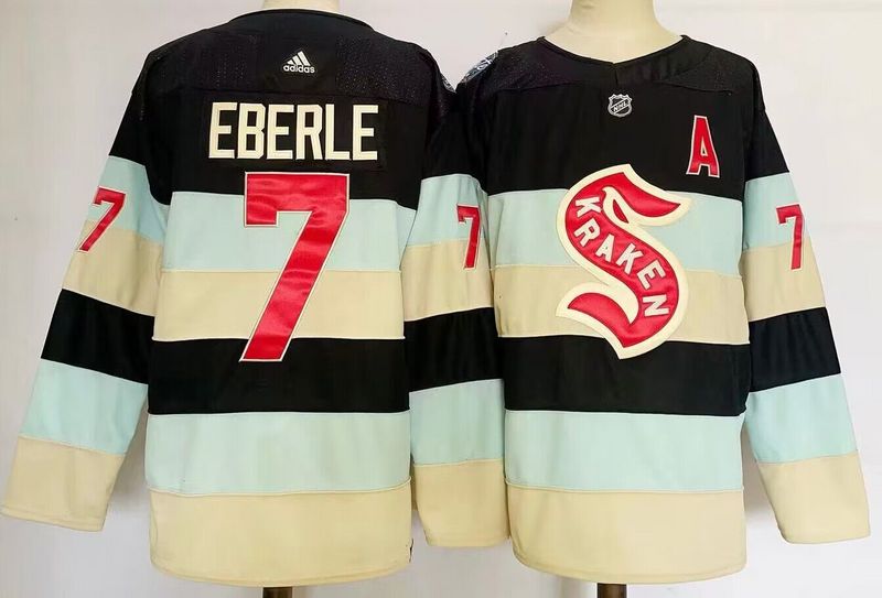 Men's Seattle Kraken Jordan Eberle #7 Deep Sea Blue 2024 NHL Winter Classic Breakaway Player jersey