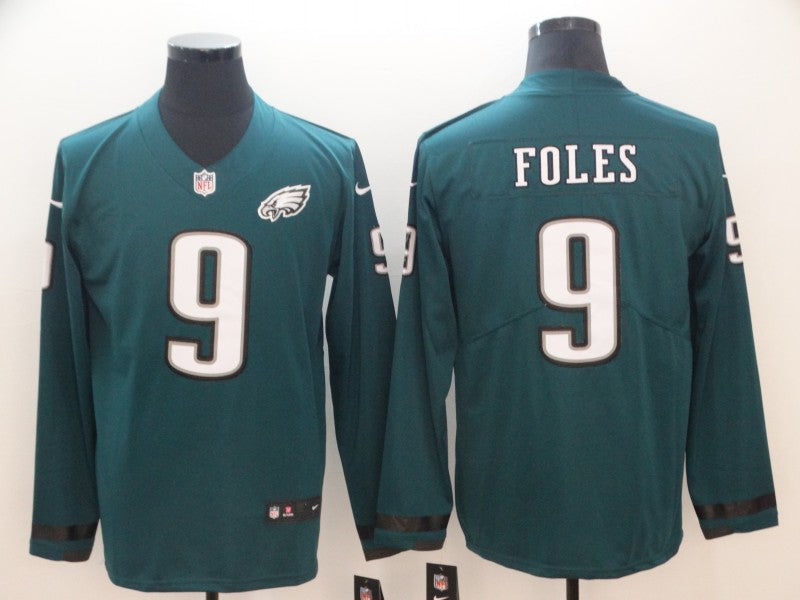 Men's Philadelphia Eagles Nick Foles #9 Midnight Green Team Game jersey