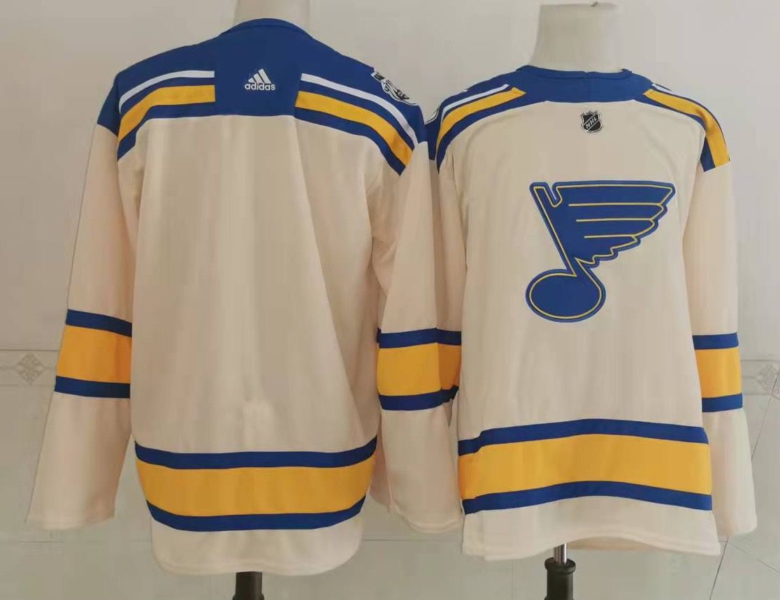 Men's St. Louis Blues Cream Blank jersey