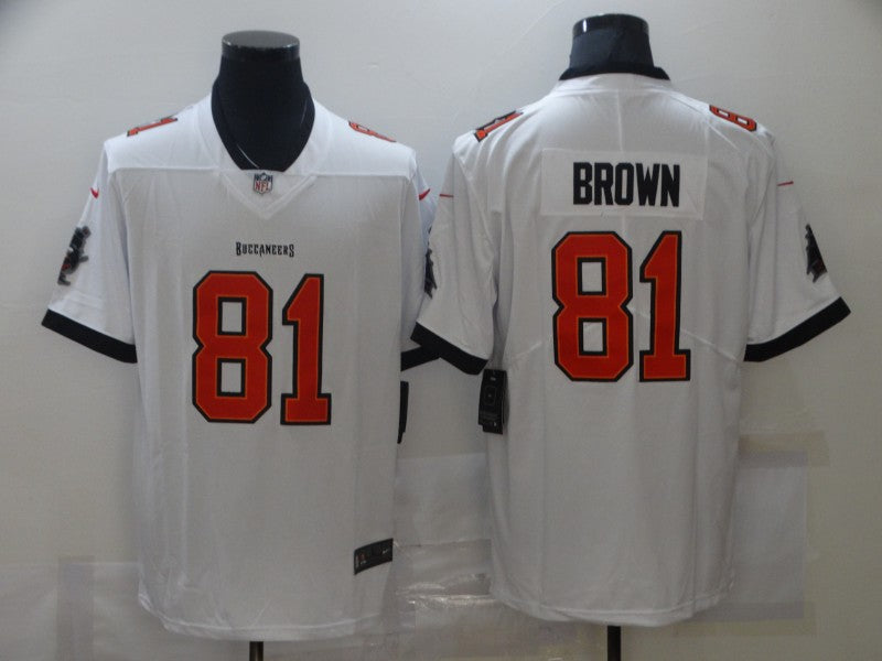 Men's Tampa Bay Buccaneers Antonio Brown #81 White Game jersey