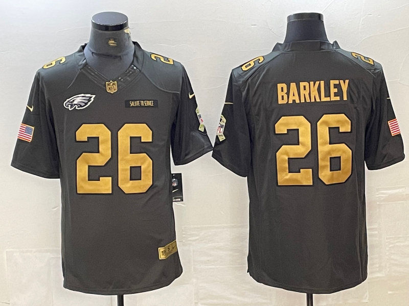 Men's Philadelphia Eagles Saquon Barkley #26 Black Player jersey