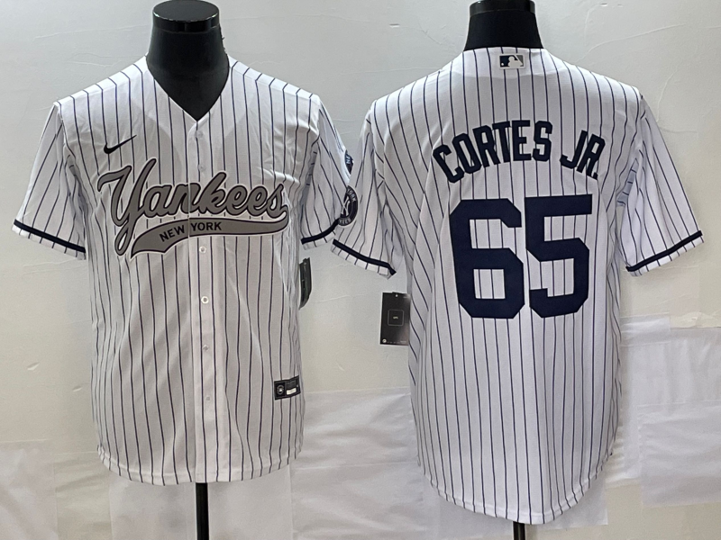Men's New York Yankees Nestor Cortes Jr. #65 White Player jersey Joint Edition