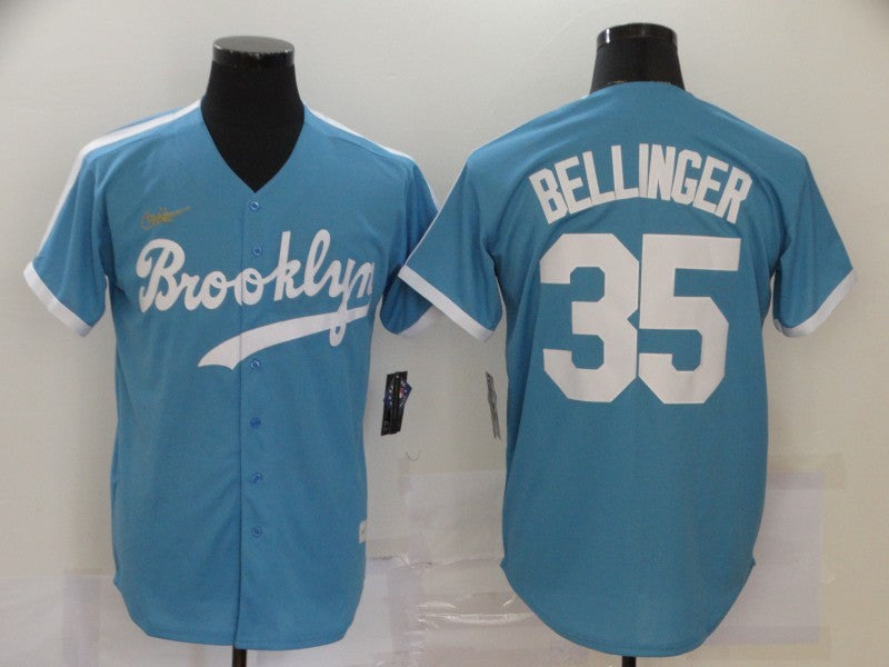 Men's Los Angeles Dodgers Cody Bellinger #35 Light Blue Replica Baseball jersey