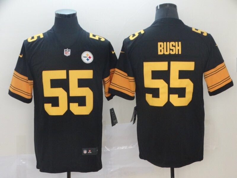 Men's Pittsburgh Steelers Devon Bush Jr. #55 Black Alternate Legend jersey
