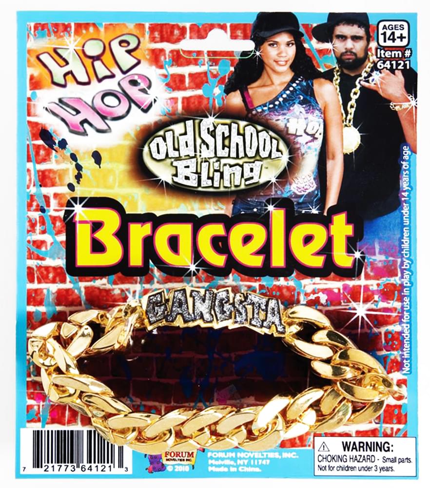Hip Hop Rapper Gangsta ID Bracelet Costume Jewelry Accessory