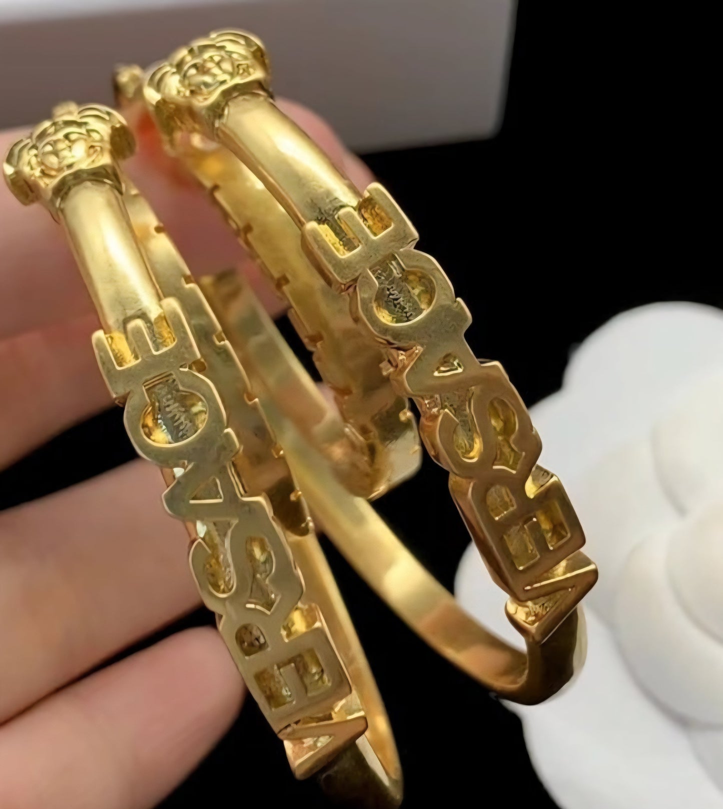 Versace Douple Hoops