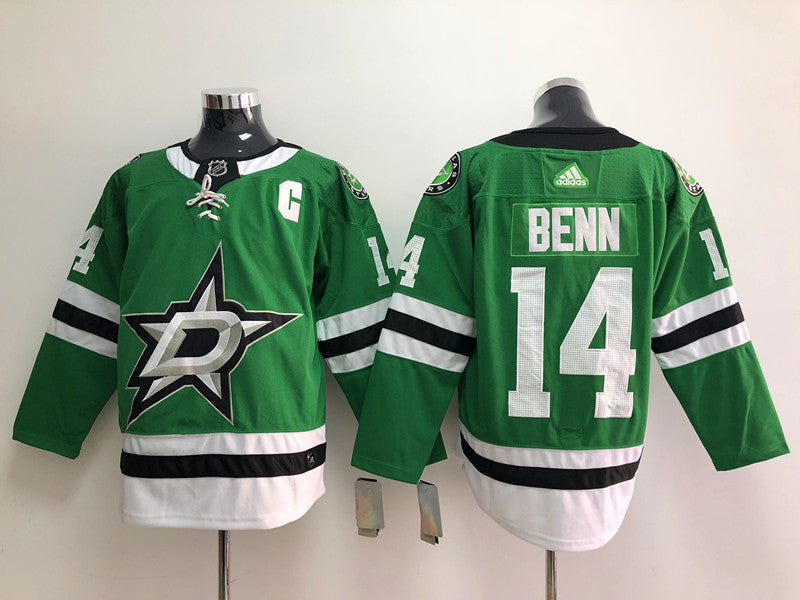 Men's Dallas Stars Jamie Benn #14 Kelly Green Home Breakaway Player jersey