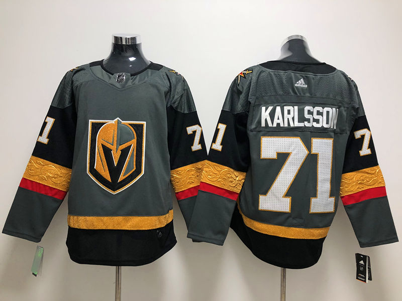 Men's Vegas Golden Knights William Karlsson #71 Gray Breakaway Player jersey