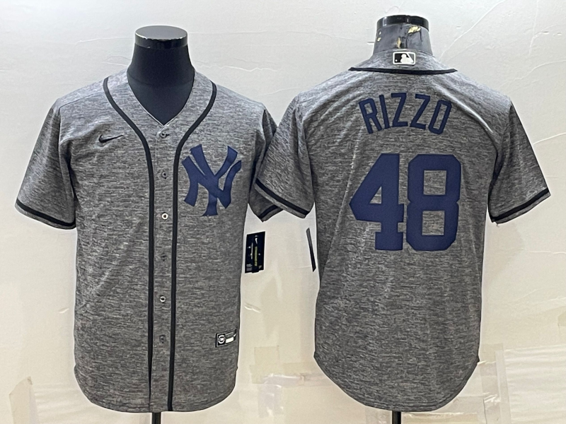Men's New York Yankees Anthony Rizzo #48 Gray Replica Player jersey