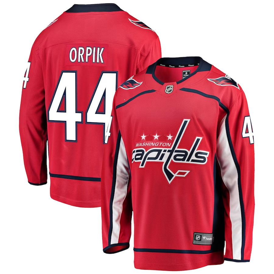 Men's Washington Capitals Brooks Orpik #44 Red Breakaway Home Player jersey