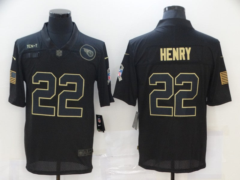 Men's Tennessee Titans Derrick Henry #22 Black Game Player jersey