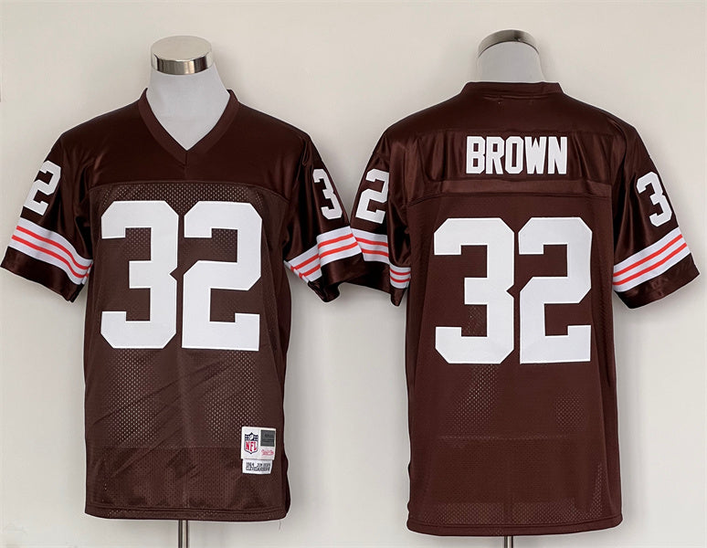 Men's Cleveland Browns Jim Brown Mitchell & Ness Brown Legacy Replica Player jersey
